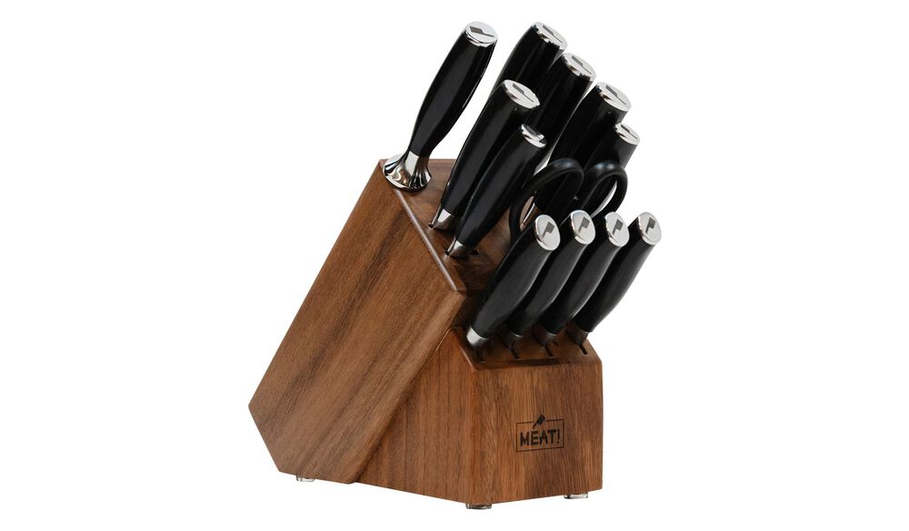 MEAT! Complete Kitchen Knife Set with Knife Block