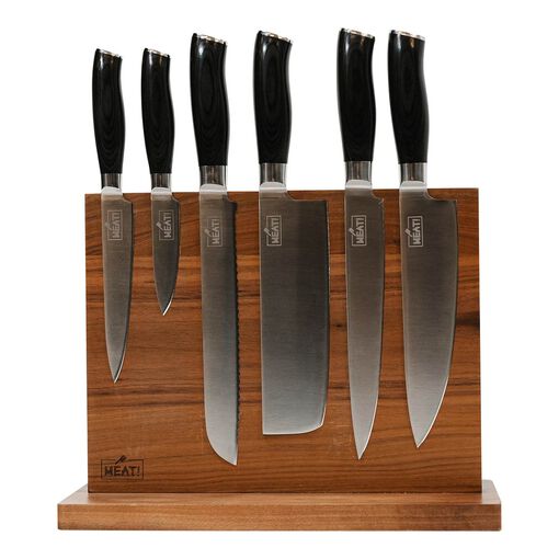 MEAT! Kitchen Knife Set with Magnetic Stand