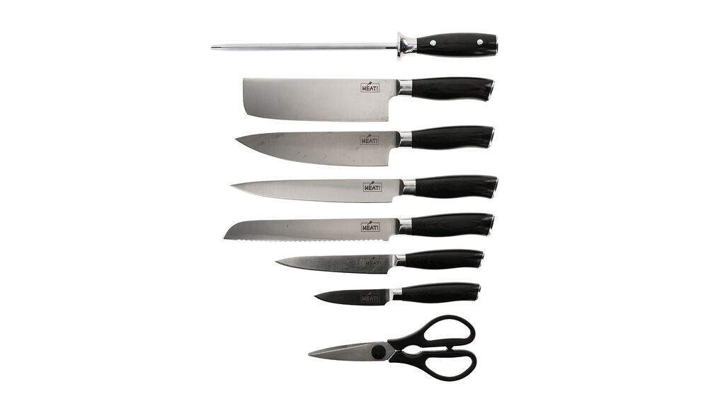 MEAT! Complete Kitchen Knife Set with Knife Block