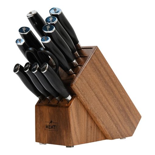 MEAT! Complete Kitchen Knife Set with Knife Block