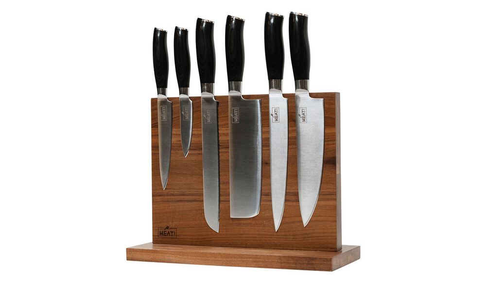MEAT! Kitchen Knife Set with Magnetic Stand