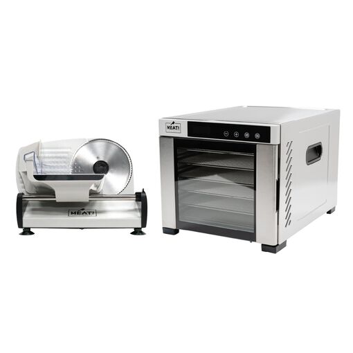7.5" Meat Slicer & 6-Tray Dehydrator Bundle