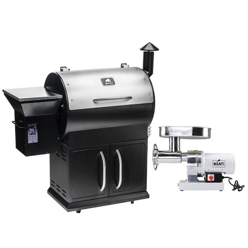 Grilla Silverbac Grill + MEAT! 1.5 HP Grinder Bundle