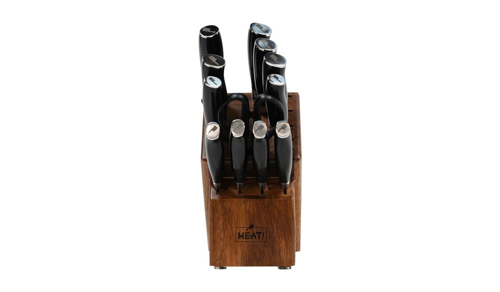 MEAT! Complete Kitchen Knife Set with Knife Block